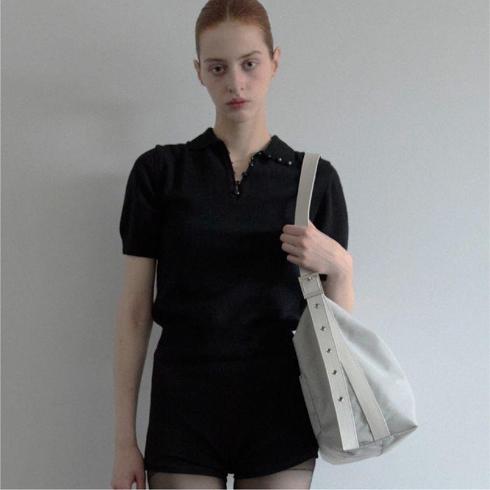 Nylon Basket Bag (dusty grey)