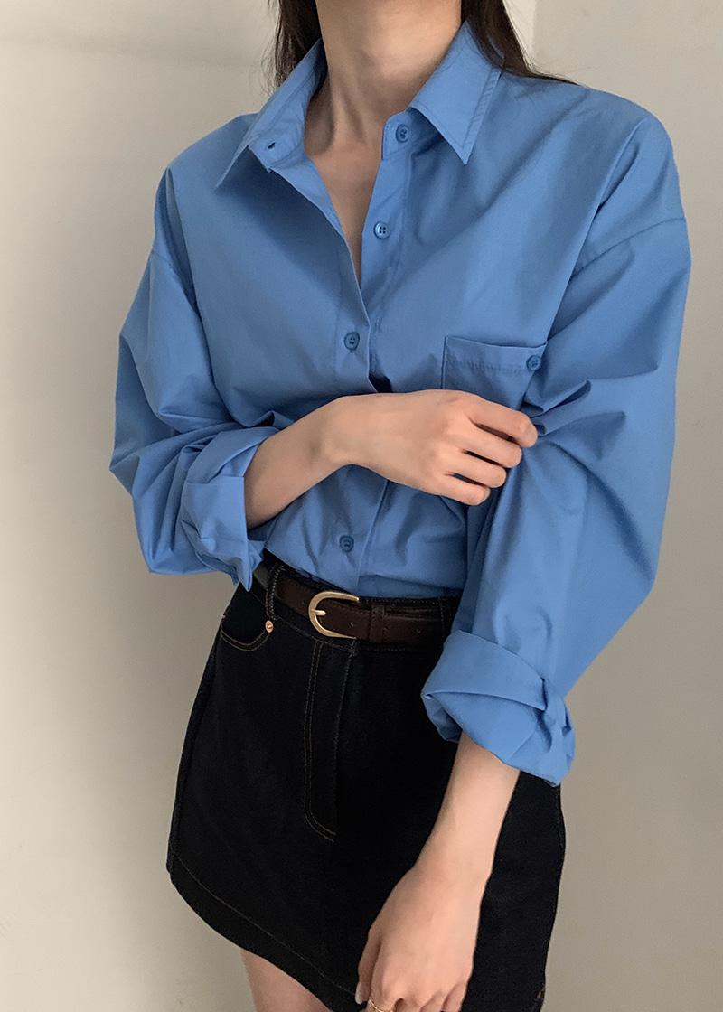 [주문폭주] 디어 셔츠 - 블루,코발트블루 당일발송