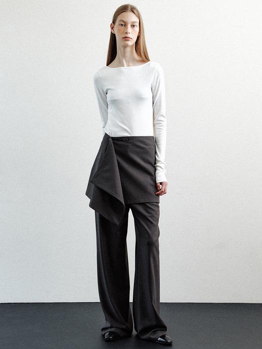 back scoop neck long sleeves (ivory)