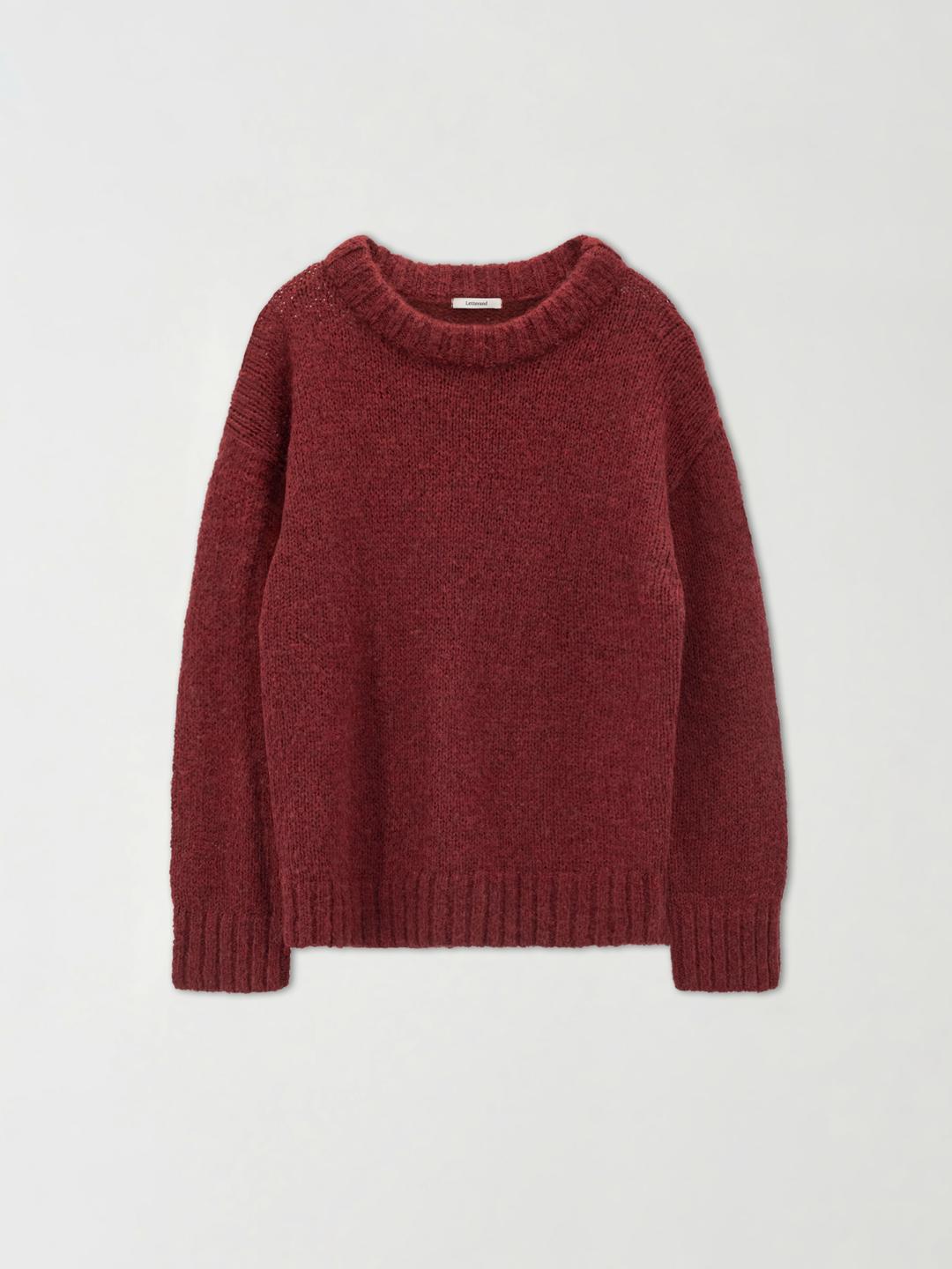 Round Neck bulky Knit (Vintage Red)
