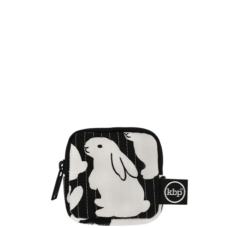 Quilting Little Black Bunnies Earphone Pouch 퀼팅 리틀 블랙 버니즈 이어폰 파우치