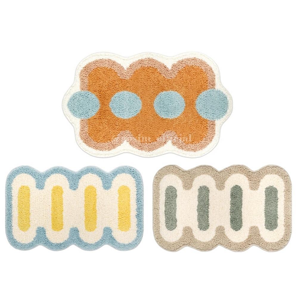 비정형 발매트 북유럽 모던 화장실 현관 주방 매트 3color