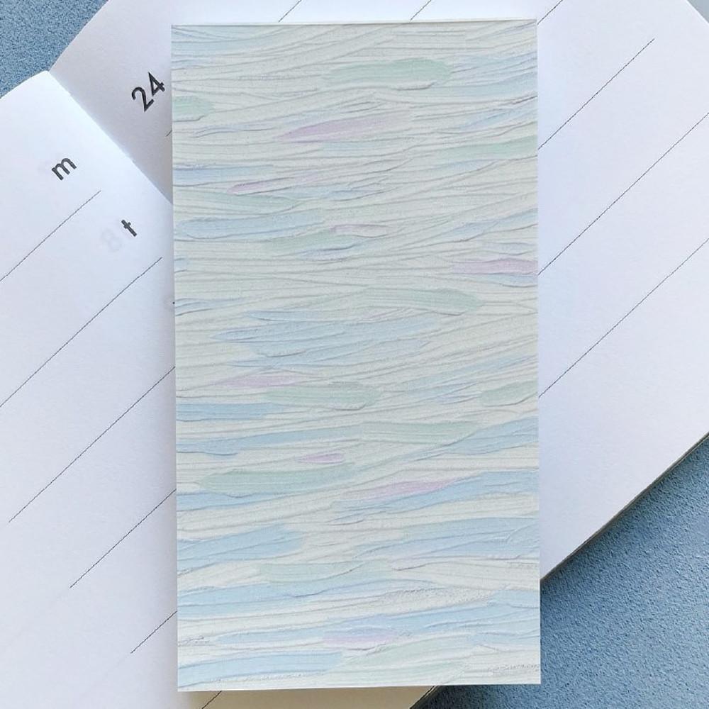 [히피베어] 유화 파스텔 바다 한컵 떡메모지 / 메모패드 떡메 메모지 다이어리꾸미기