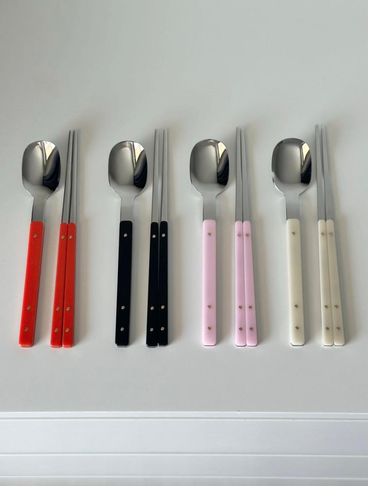 color cutlery 한식 수저 세트 숟가락 젓가락 4color