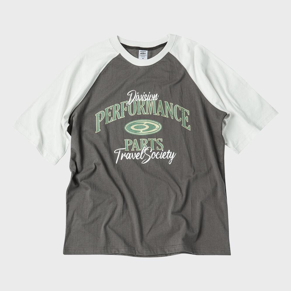 소사이어티 래글런 반팔티 차콜