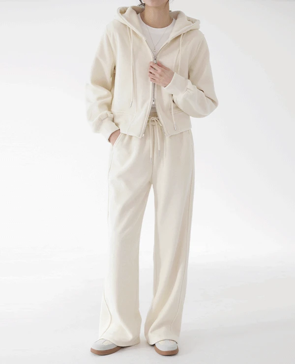 [단독특가] 벨로아 융기모 투웨이후드집업 롱팬츠 셋업