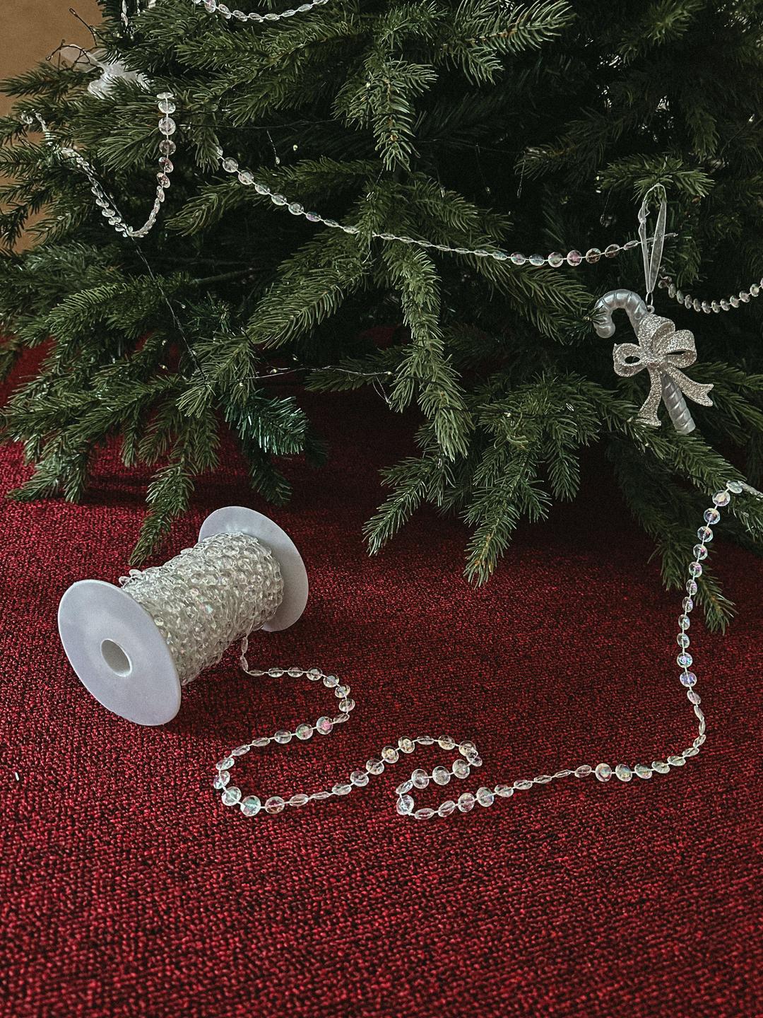 비즈장식 크리스마스 체인줄 오너먼트 2color [30m/1롤]