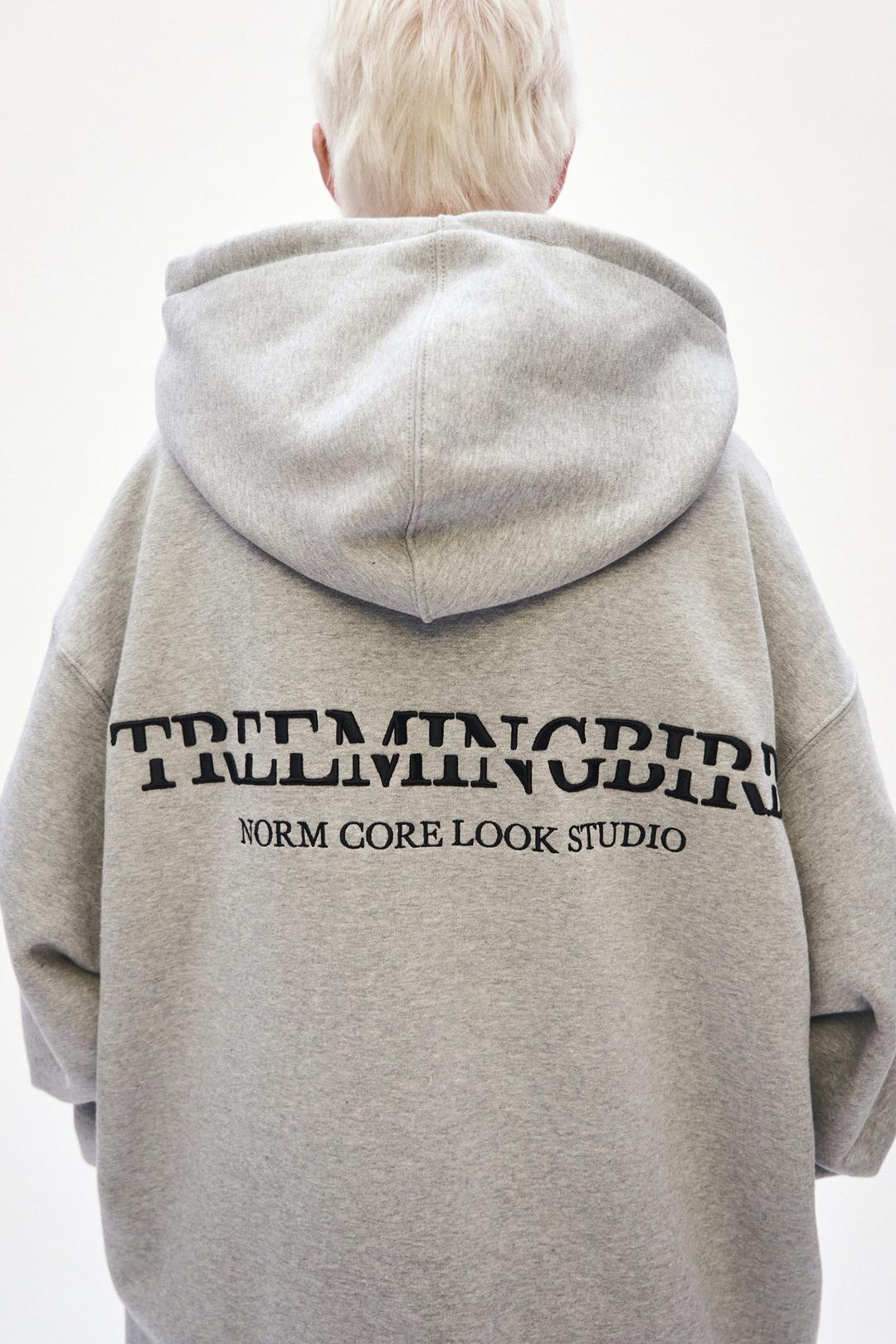 Rivet Sweat Set-up Hoodie  [ Gray ]