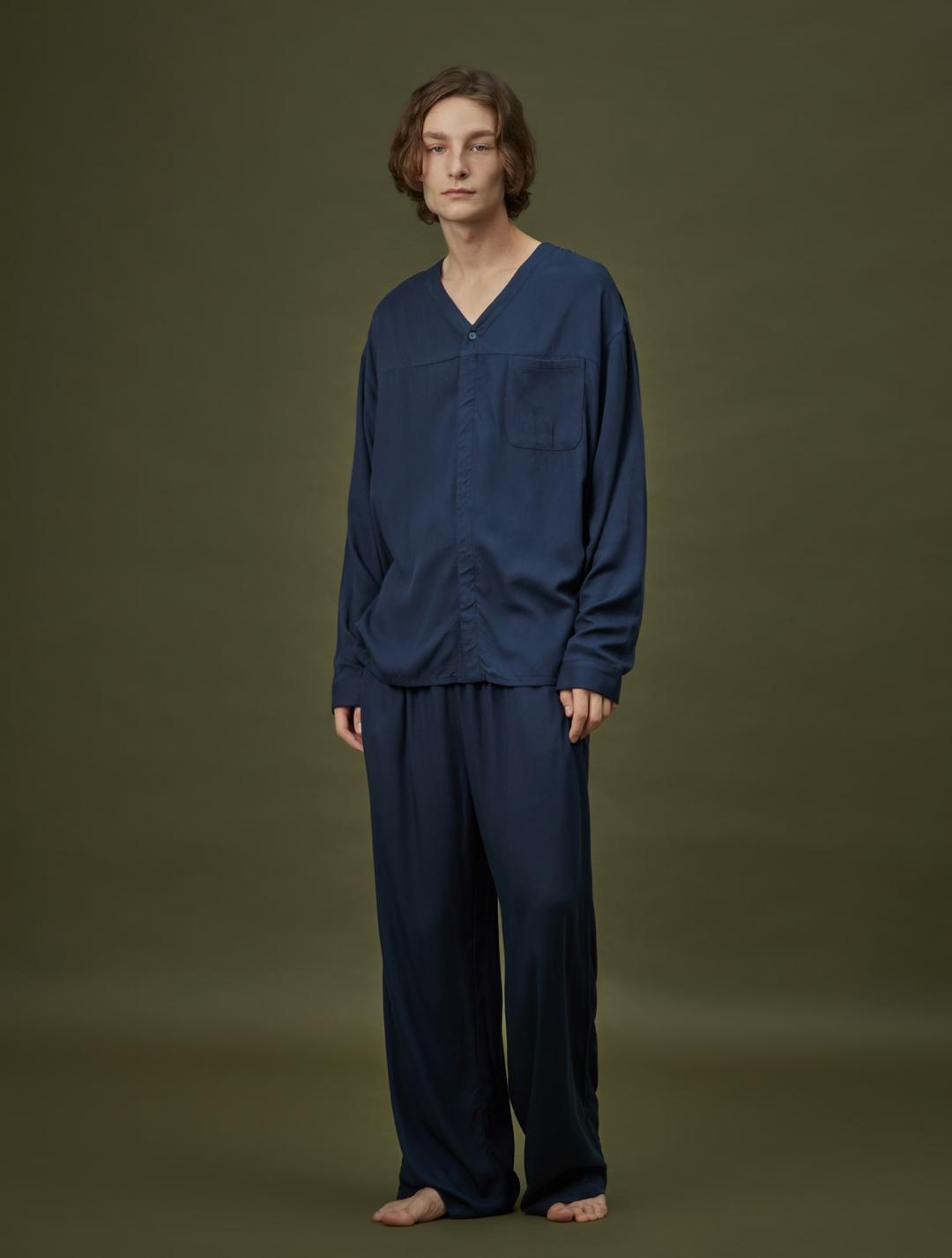 COZY PAJAMA SET_soft navy