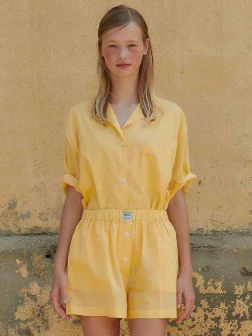 yellow tiny pajama set