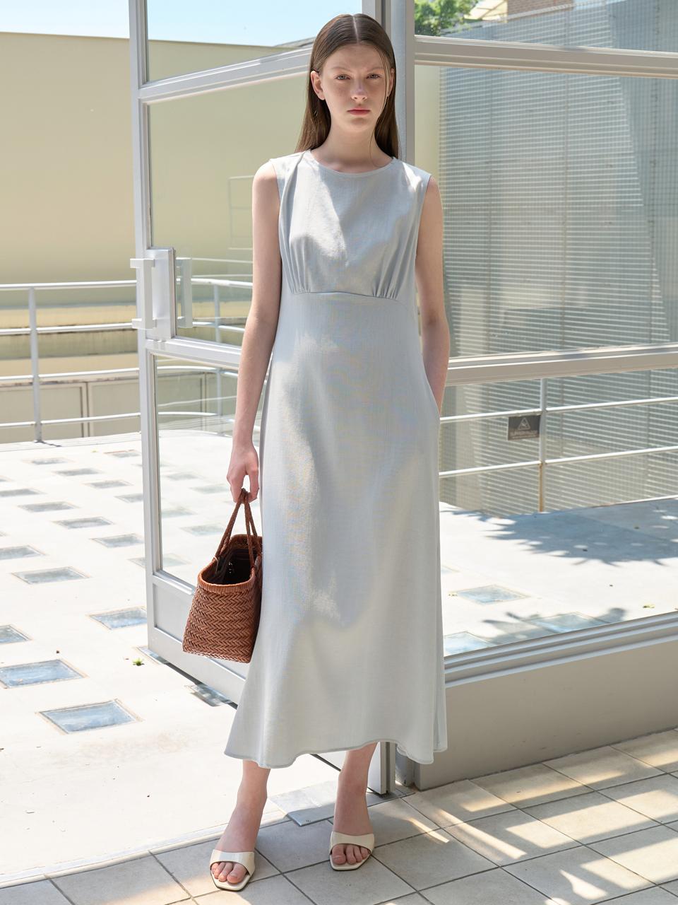 텐셀 맥시 원피스 라이트 블루 amr2113