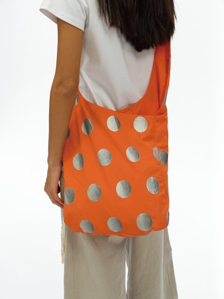OINIMI Vivid Orange Silver Dot Bag