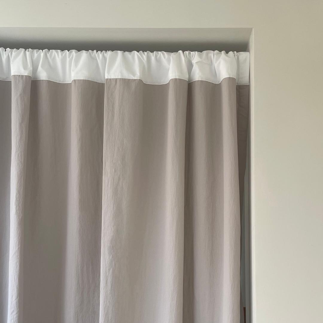 cotton texture shower curtain / grey 샤워커튼