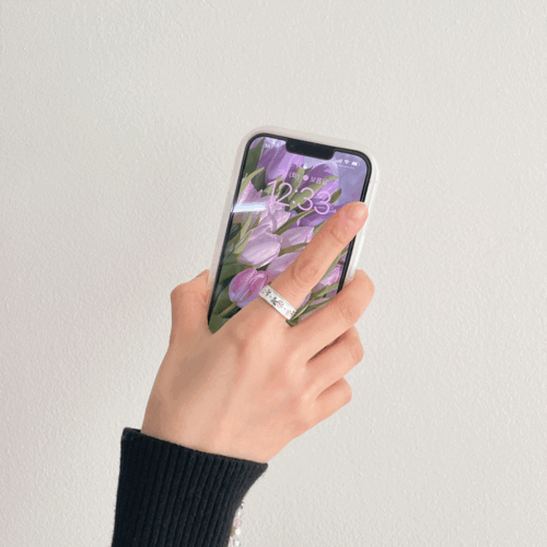 925실버 폴링 튤립 오픈 반지