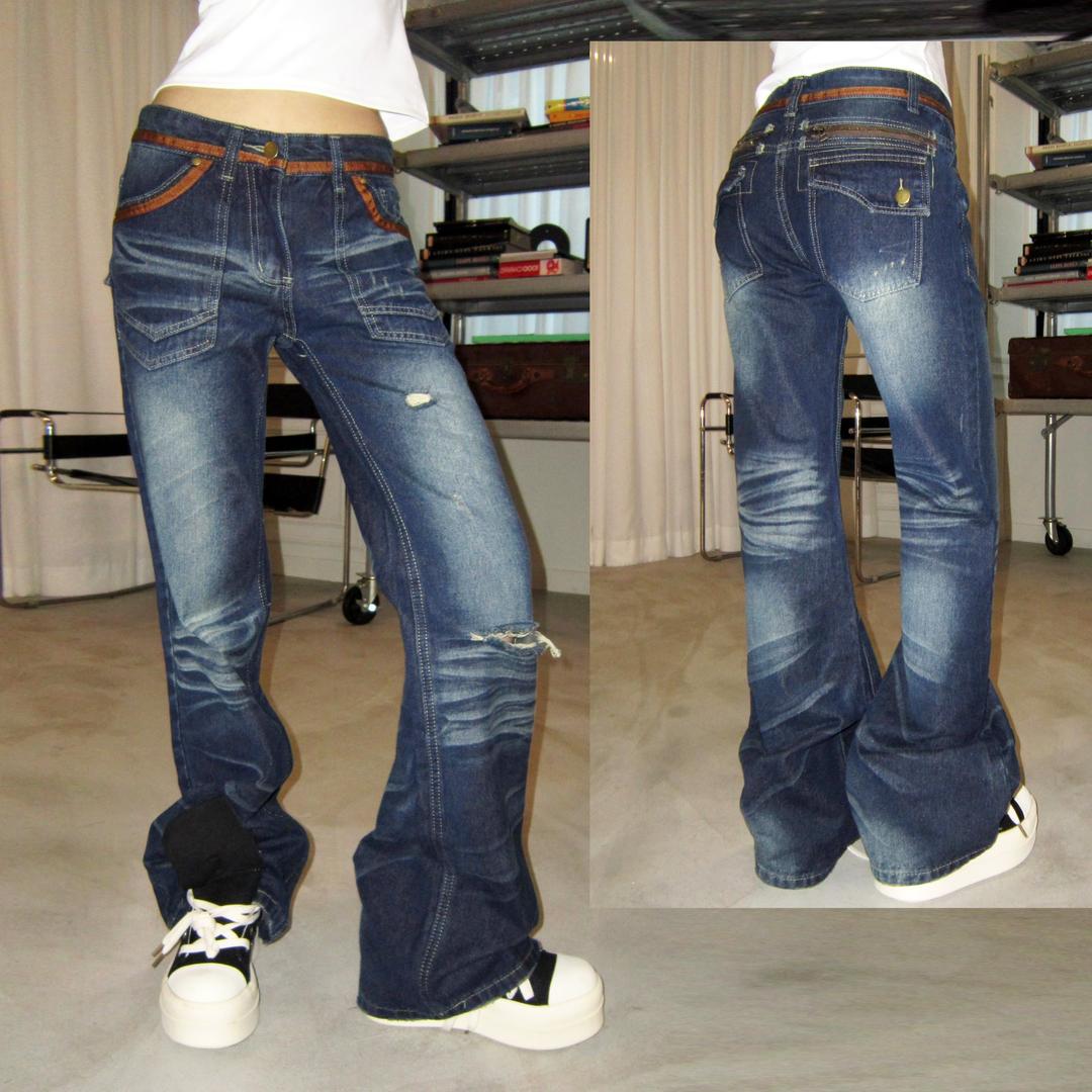 Brown band vintage denim-PT