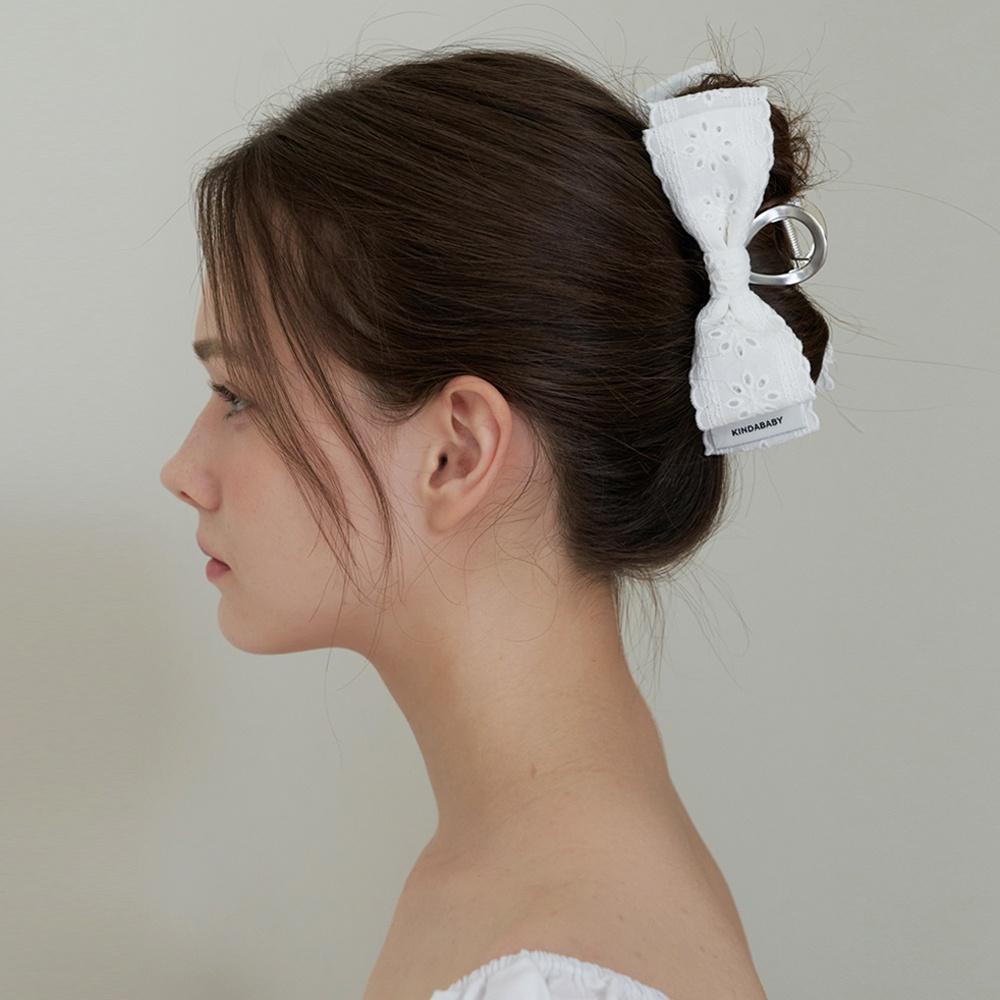 edel ribbon silver claw - white