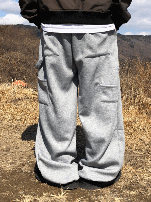 [MD Choice !]핀턱 카펜터 와이드 팬츠