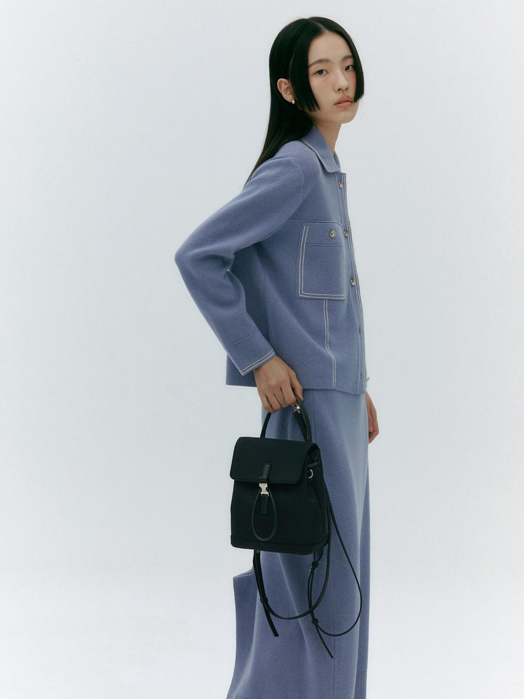 Nylon Backpack - Black