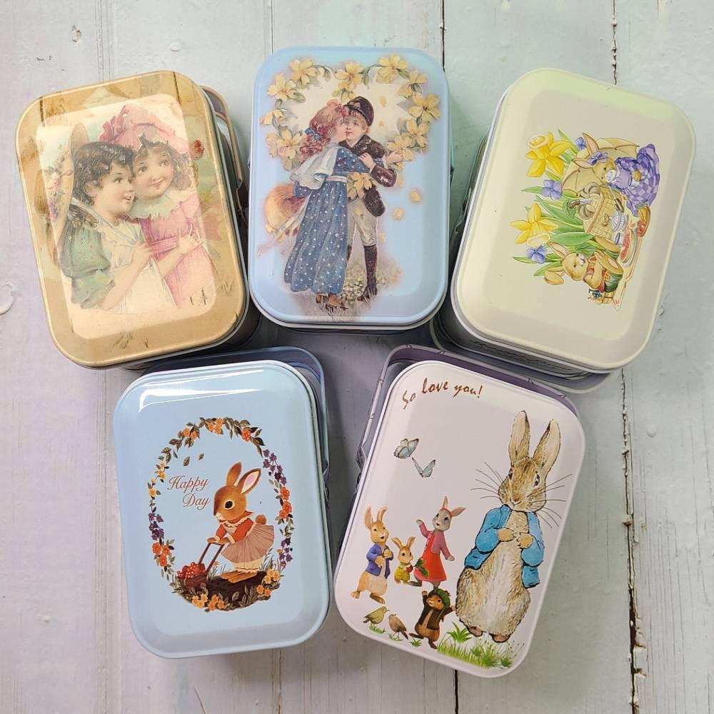 다꾸 보관함 사각 손잡이 틴케이스