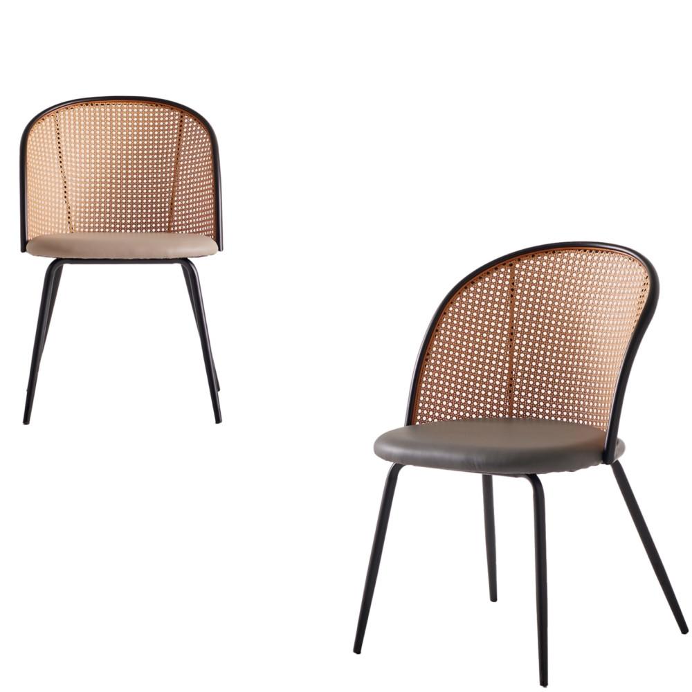 [930퍼니처] 클리스 체어 카페 인테리어 천연라탄 철제 의자 MDS