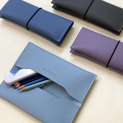 양면 밴딩 가죽 필통 펜 파우치 중학생 고등학생 대학생