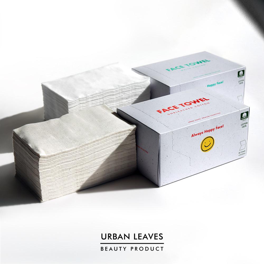 [어반리브즈] 순면 페이스 타올(무표백/화이트) 160매