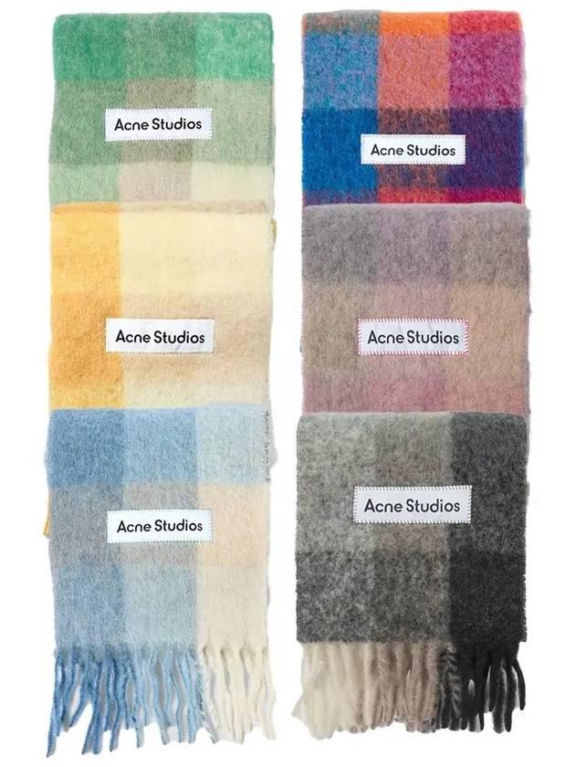 아크네 스튜디오 목도리 로고 패치 체크 머플러 FN-UX-SCAR000115   |   발란코드 [18001080]