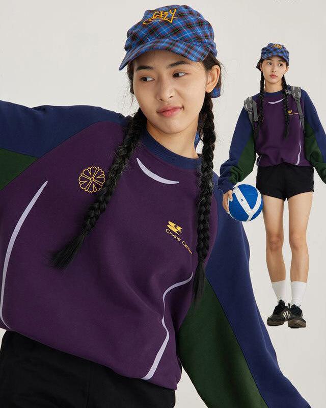 CRYINGCENTER 컬러 스포츠 맨투맨 (2 컬러)