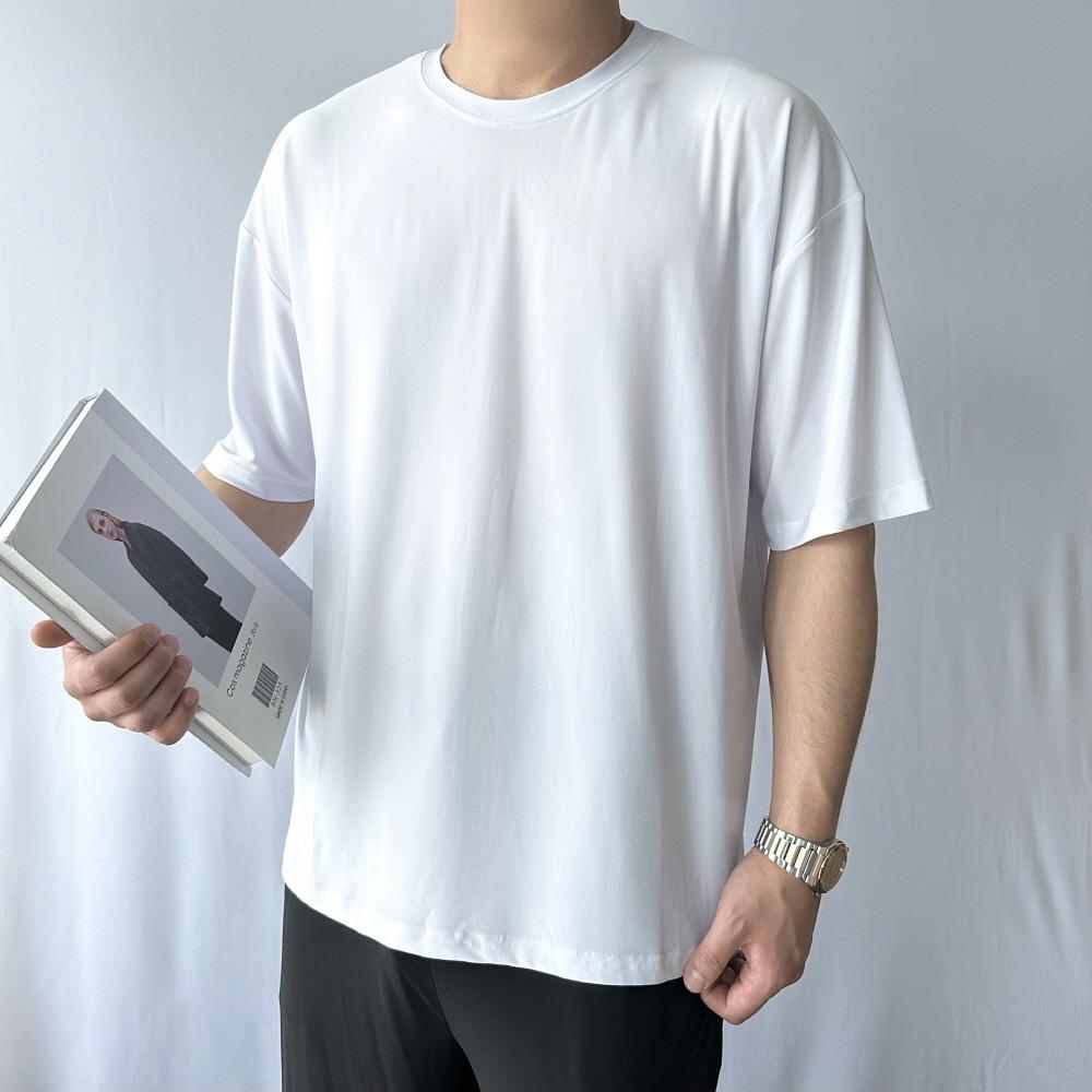 [1+1+1] 남자 쿨 기능성 티셔츠 무지 쿨론 냉감 쿨링 반팔