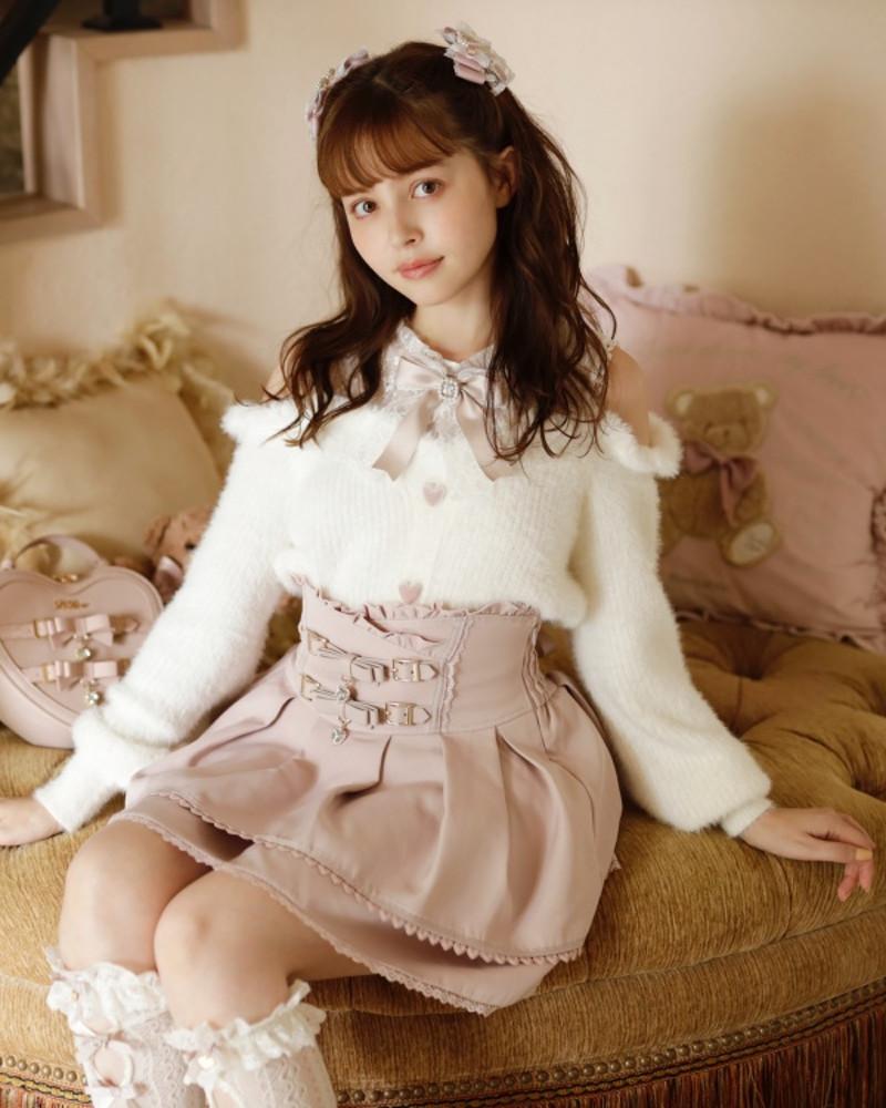 LIZ LISA 리즈리사 2연 리본 벨트 스커트 양산형 지뢰계