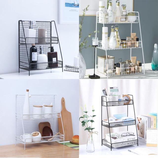 다용도 2단 3단 주방 철제 철망 식탁 책상 미니선반 양념통 소형 정리대