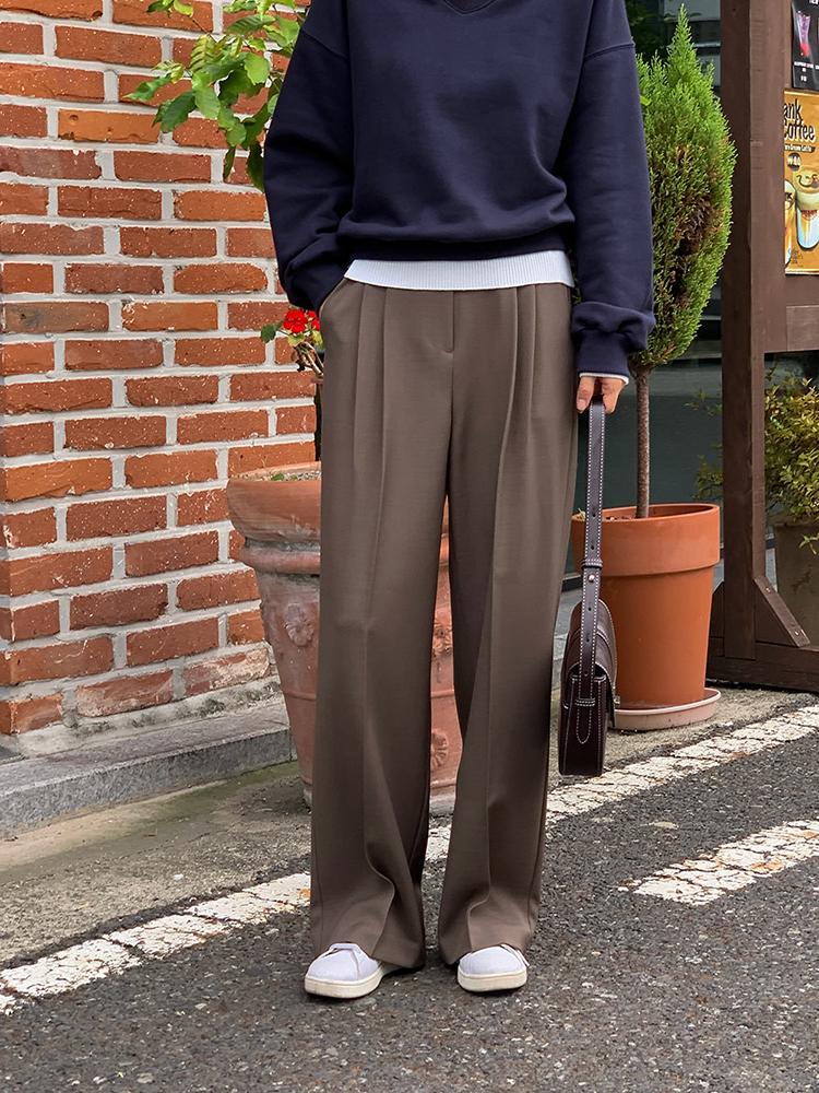 슬로우리스트 [6천장돌파][키작녀][MADE]누아느 핀턱 슬랙스 바지[7color]