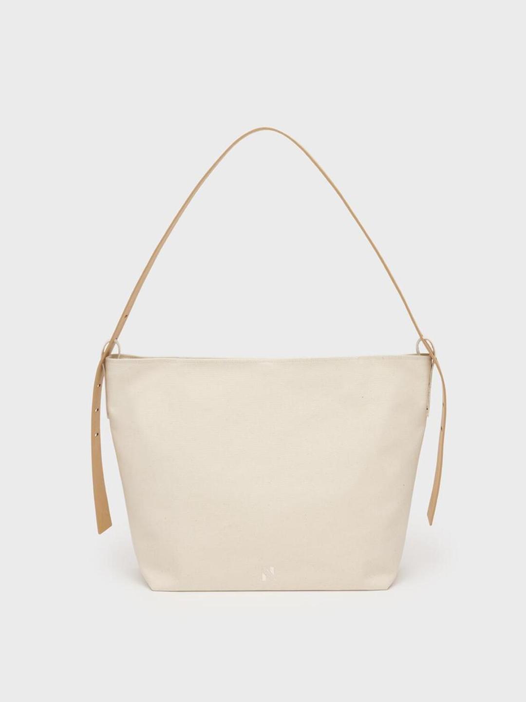 A/P 001 MORETEX WATER FLOW LEATHER STRAP SHOULDER BAG L_ECRU