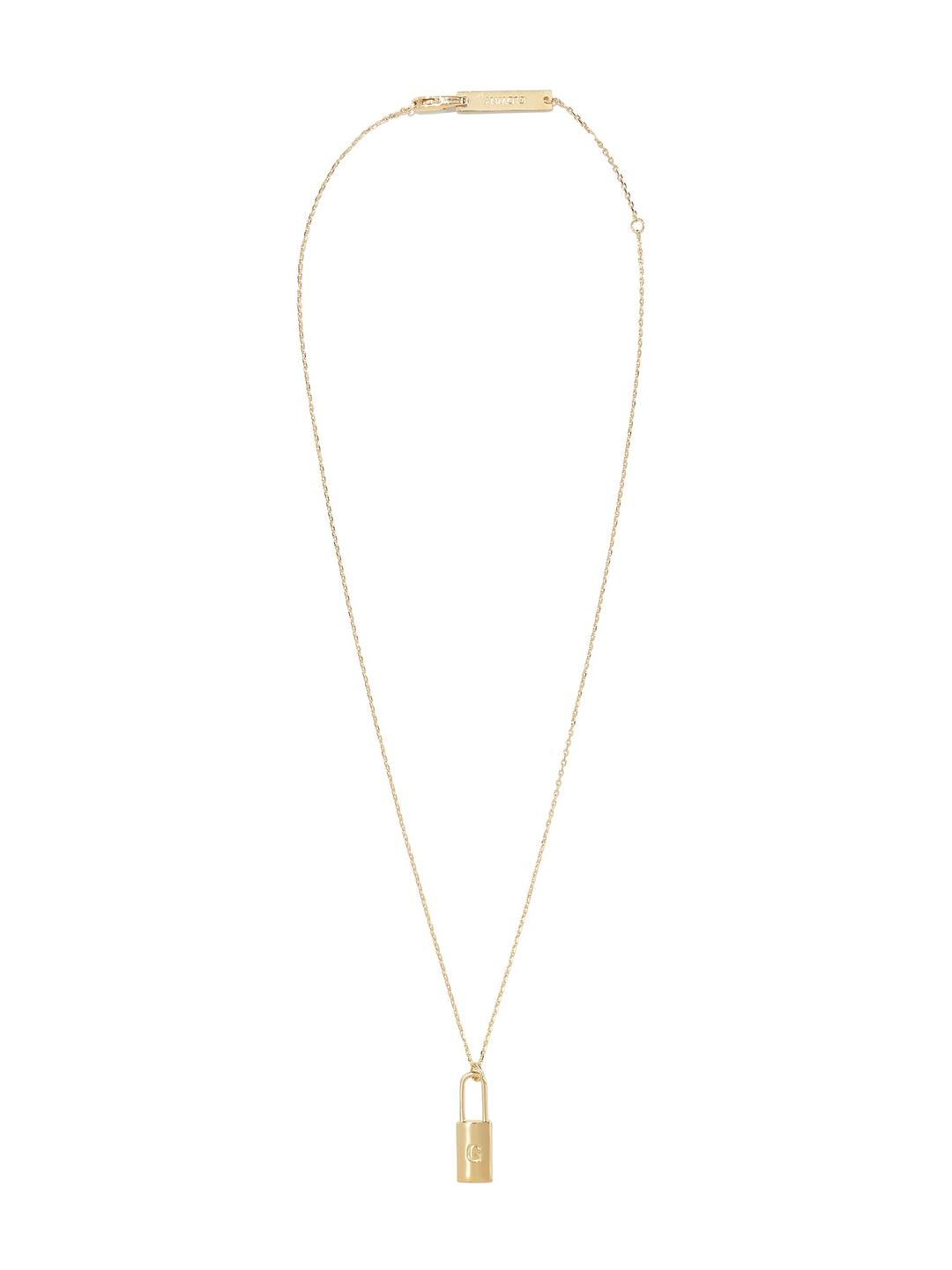 LOCK INITIAL NECKLACE (GOLD)