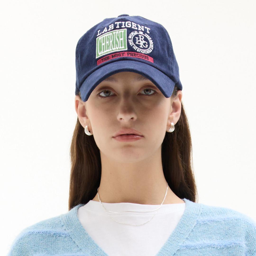 LK CORDUROY BALL CAP(NAVY)