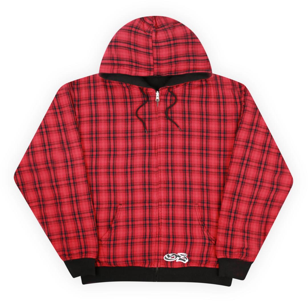 Reversible Flannel Hoodie (Black) - S