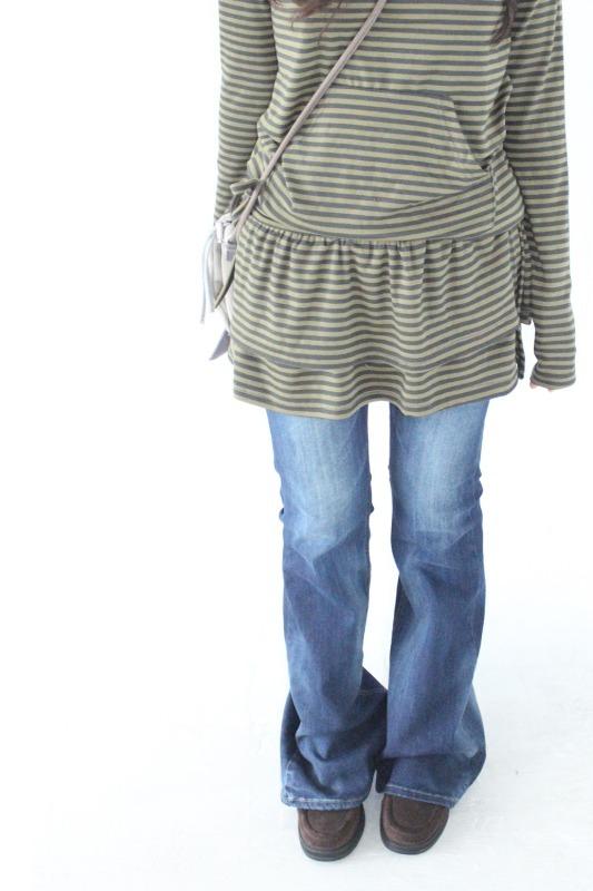 blue bootcut jeans
