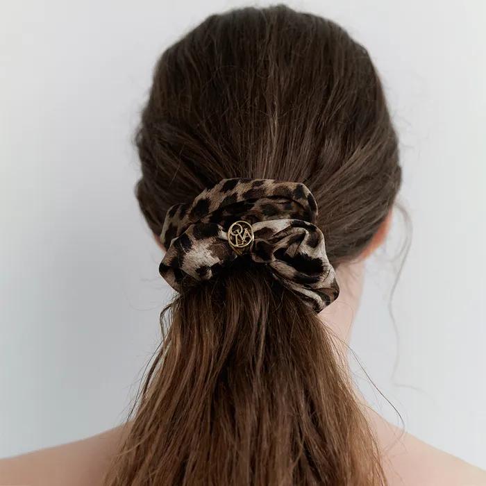 Leopard symbol scrunchie HS025