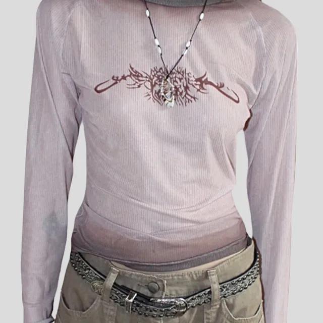 see-through gradation long sleeve