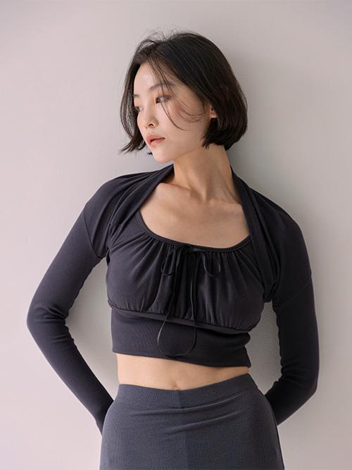 Ella bolero set (Charcoal)