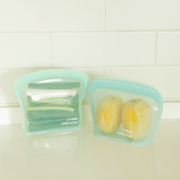 [리빙크리에이터] 실리콘 푸드백 다회용 지퍼백 800, 1300ml