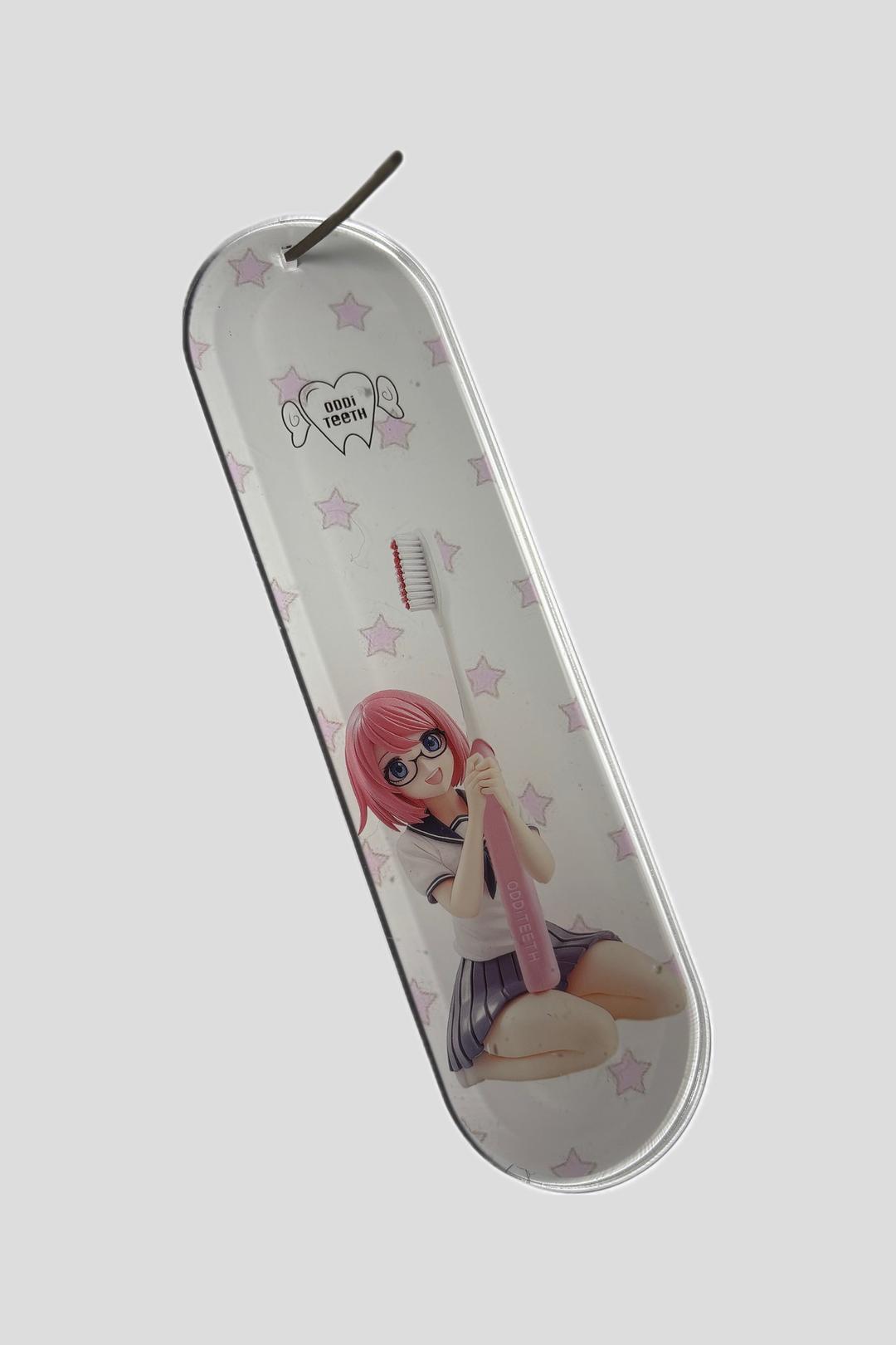 BrushGirl Star Dots Incense Holder (Pink Hair)