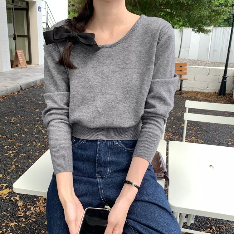 [#자체제작#3만장완판]셀라비 크롭 니트