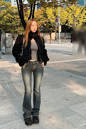 엘튼 로우핏 부츠컷팬츠[직결밴딩]