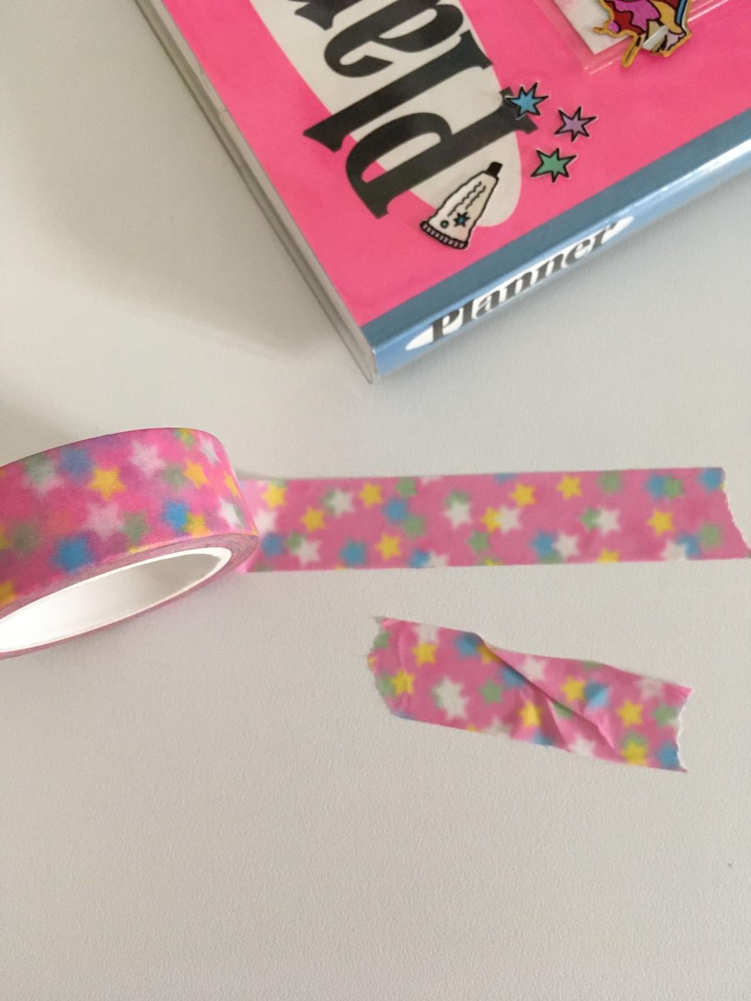 Pink star masking tape