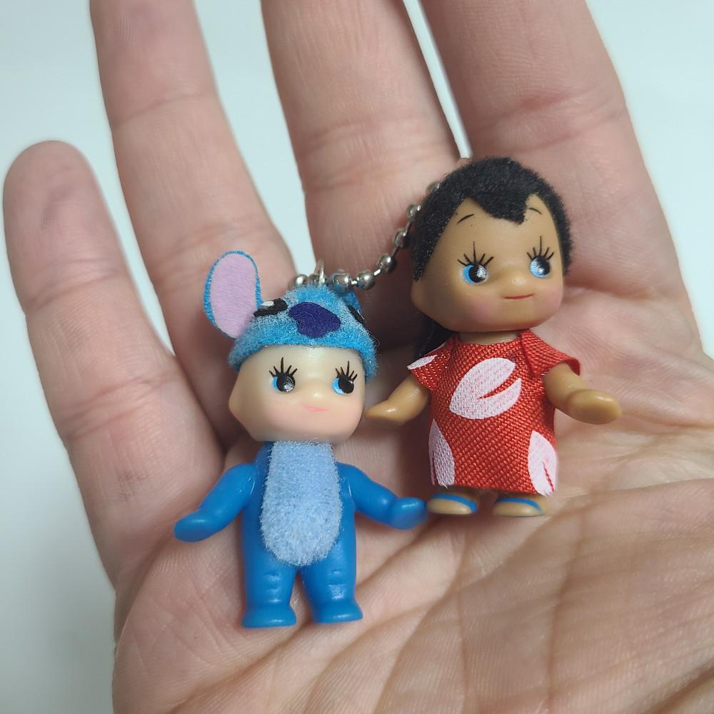 큐피 디즈니 릴로앤 스티치 코스프레 인형 굿즈 일본 캐릭터 키링 스트랩 y2k 열쇠고리