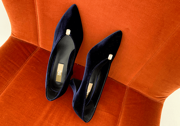 Robe Pointed Swarovski Velvet DarkNavy 로브 포인티드  벨벳 다크네이비