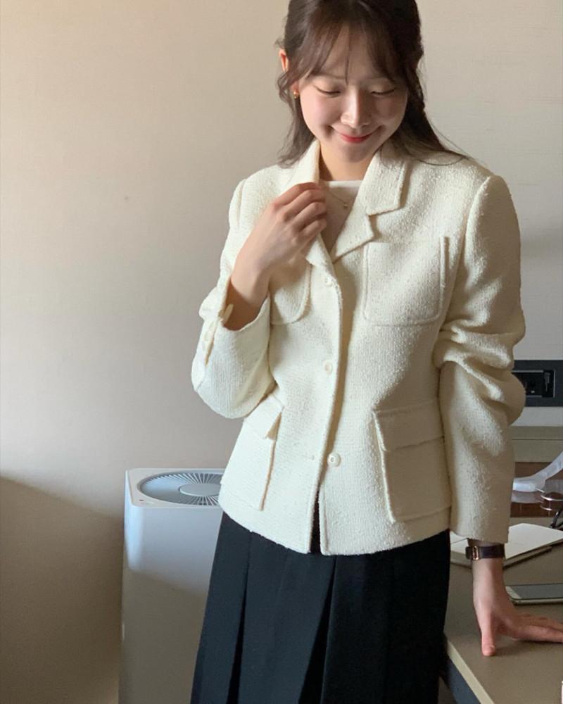 [당일] 버베인 올슨 트위드 숏 자켓 (2color)