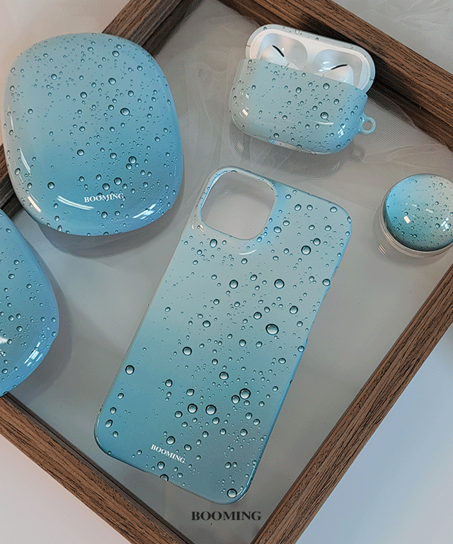 ☂빗방울 케이스 모음전☂ 폰케이스 에어팟케이스 에어팟맥스 교통 카드 수납 케이스 아이폰 갤럭시 케이스 그립 톡 반구 레진톡 핸드폰 거치대 인스타 핸드폰케이스
