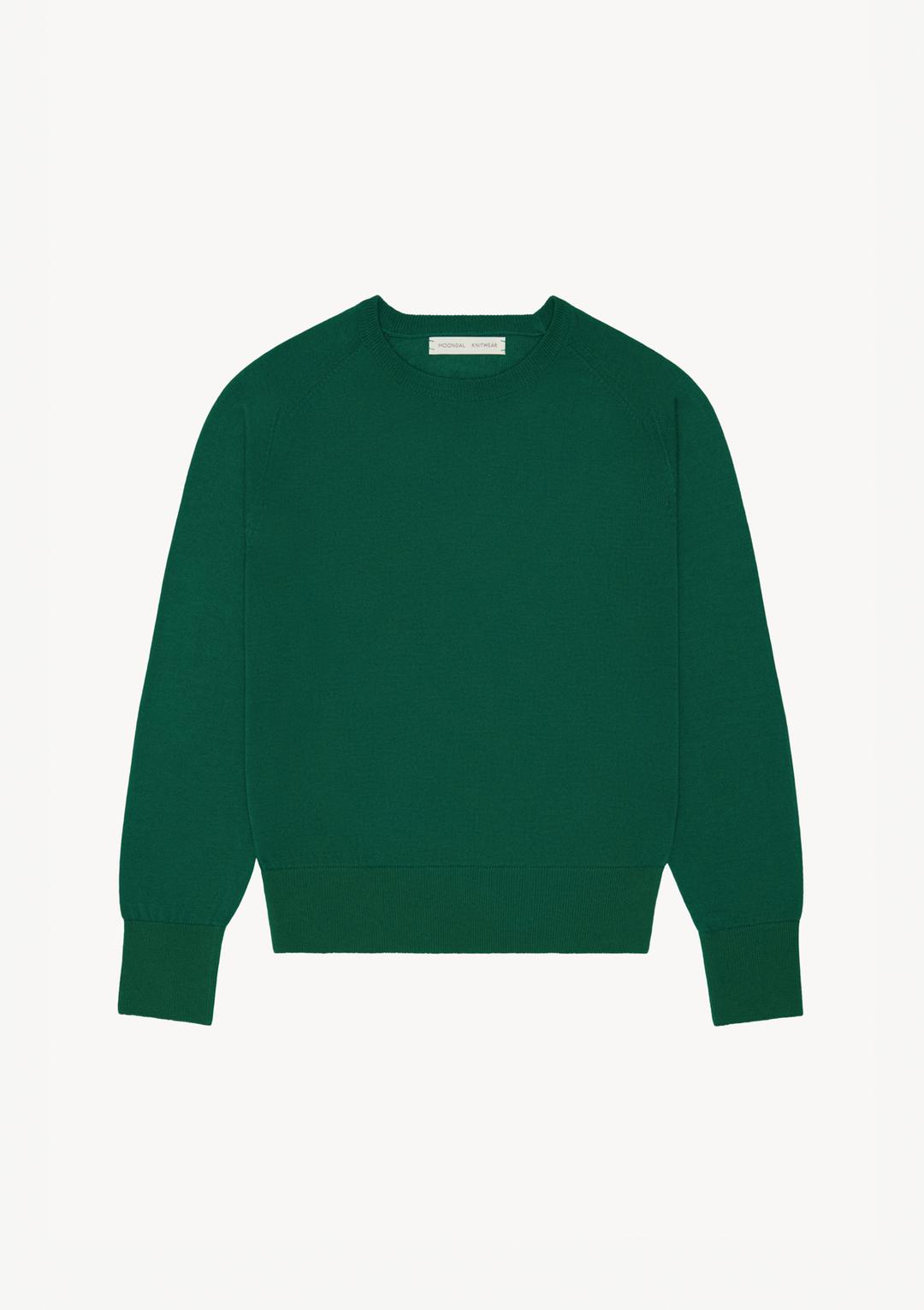 Light R-Neck Knit in Green